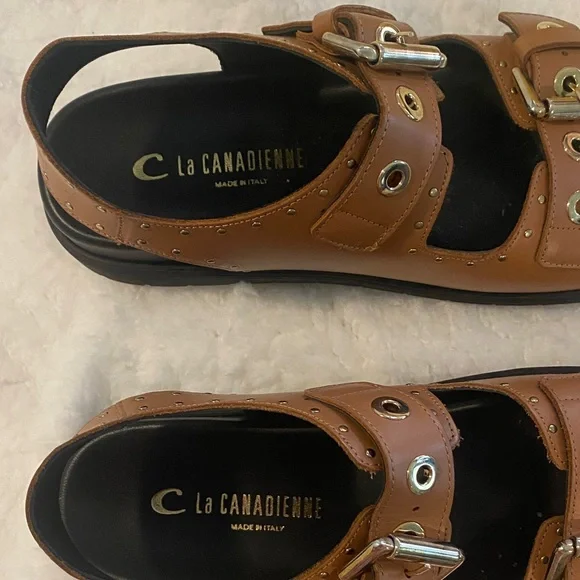La CANADIENNE Tan Buckle Sandals - Picture 6 of 7